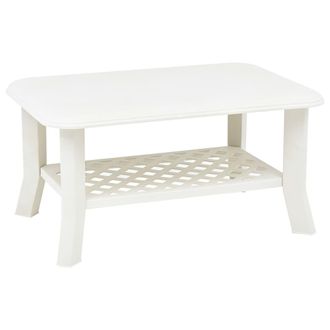vidaXL Mesa De Centro De Pl&aacute;stico Blanco 90x60x46 Cm Vidaxl