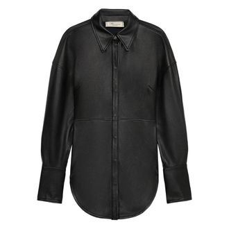 Blumarine Leather Shirts Black