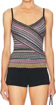Missoni Spaghetti Strap Top In Multicolor