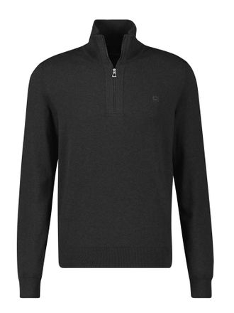 Lerros Strickpullover LERROS Flachstrick-Troyer in Grossen Gr&ouml;ssen, Herren, Gr. 5XL, schwarz, 100% Baumwolle, ohne Ausschnitt, Pullover Strickpullover