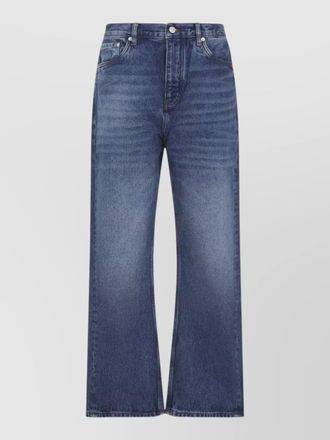 STUDIO NICHOLSON wide leg trousers forward seam design