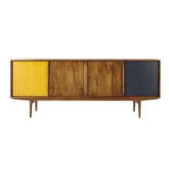 Maisons du monde Aparador vintage de 4 puertas de madera de mango 220 cm