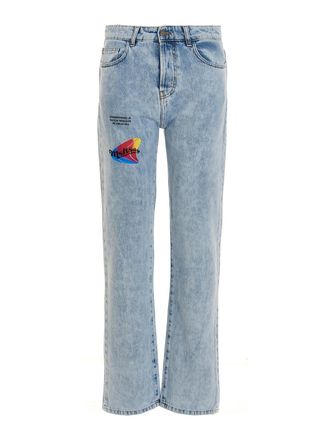 MSFTSrep Straight leg jeans with contrast print