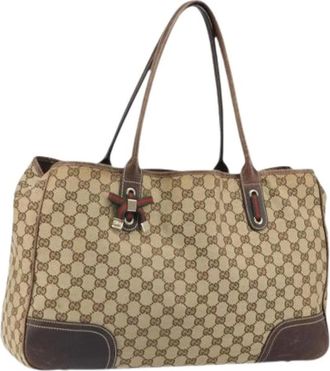Gucci Pre-owned Tote Bags, female, Beige, Size: ONE SIZE Pre-owned Tote Bag