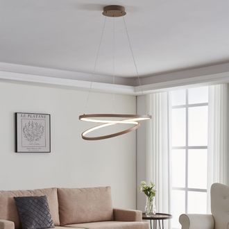 Eglo Eglo RUOTALE Round LED Pendant Light (D) 50cm in Light Sand