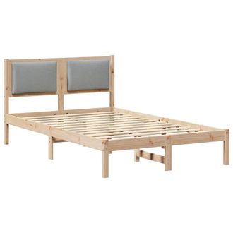 vidaXL Struttura Del Letto Grigio Chiaro 120 X 190 Cm Pino Massello Vidaxl