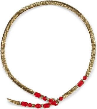 Roberto Cavalli snakeskin-effect choker necklace - Gold