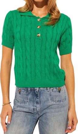 John & Jenn Timmy Knit Top In Shamrock
