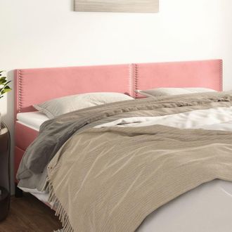 vidaXL Cabeceros 2 Unidades De Terciopelo Rosa 90x5x78/88 Cm Vidaxl