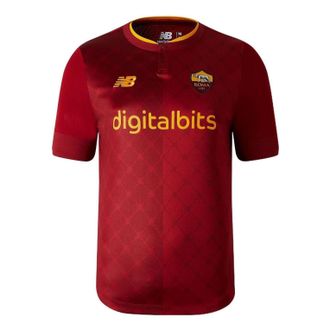 New Balance 22/23 As Roma Home Jersey Asia Sizing Burgundy Yellow MT231244-HME