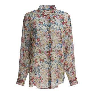 Khaite Shirts, female, Multicolor, M, Goya Silk Shirt