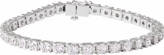 Diamond2Deal 14k Gold 7 CTW Lab-Grown Diamond Link Bracelet 7.25