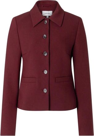 More & More Korte Blazer - Dames - Zomerjassen - Rood - XS - Leer - Jassen