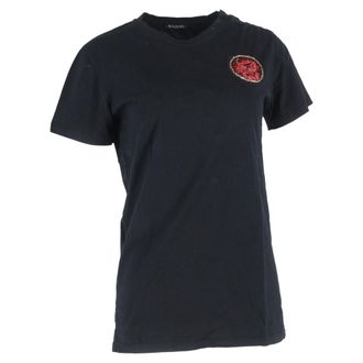 Balmain Balmain T-shirt met geborduurde patch in zwart katoen
