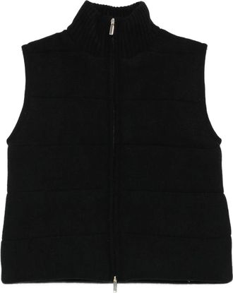 iBlues Gilet trapuntato con zip - Nero