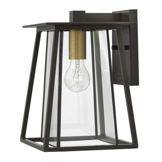 Netlighting Walker 1 Light Medium Outdoor Wall Lantern Bronze IP44 E27