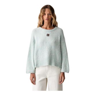American Vintage East Pullover - Dames - Ronde hals truien - Groen - L - Wol - Truien & Vesten