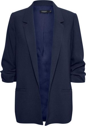 Soaked In Luxury Nachtelijke hemel blazer 3/4 mouwen klassieke kraag - Dames - Blazers - Blauw - 2XL - Jassen