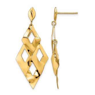 Diamond2Deal 14k Yellow Gold Chandelier Drop Dangle Earrings