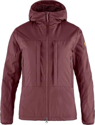 Fj&auml;llr&auml;ven Womens Keb Wool Padded Jacket In Port
