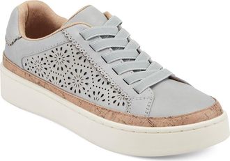 Earth Kristal Laser Cut Platform Sneaker in Light Blue at Nordstrom, Size 12