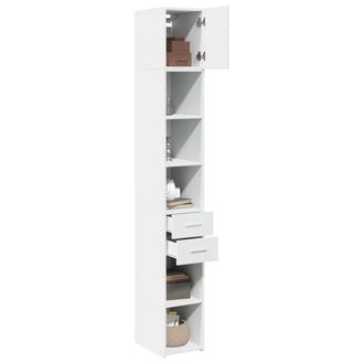Berkfield Home Slim Storage Cabinet White 30x42.5x225 cm Engineered Wood