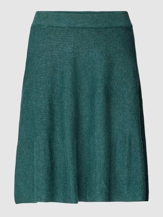 Vila Knielanger Rock mit Strukturmuster Modell VIRIL in Dunkelgruen, Gr&ouml;&szlig;e XXL