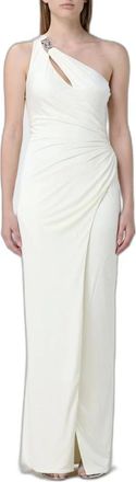 Versace Gekreide jurk met &eacute;&eacute;n schouder van jersey - Dames - Jurken - Wit - Maat: M Jersey