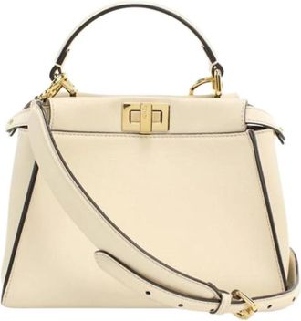 Fendi Pre-owned Vintage Handbag - Dames - Vintage Handtas - Beige - ONE Size - Leer - Vintage