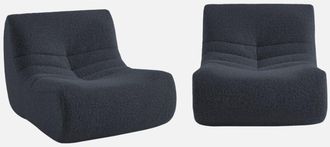 Sweeek Sof&aacute; Modular En Tejido Efecto Alpaca, 2 Plazas