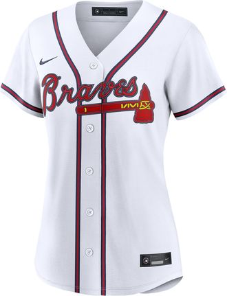 Nike Atlanta Braves Nike Womens MLB Replica Jersey in White | RPW60ILYAW-PV6