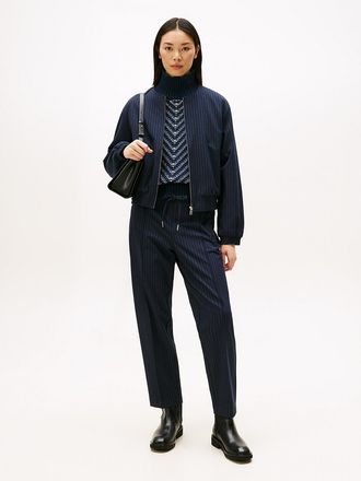 Tommy Hilfiger Womens Tapered Drawstring Pant - Navy - XXL