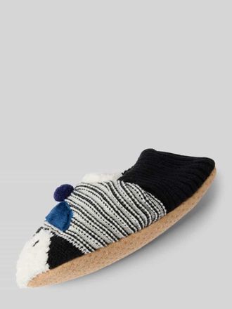 Capelli Hausschuhe mit rutschhemmender Sohle in Black, Gr&ouml;&szlig;e M/L