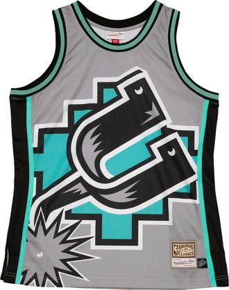 Mitchell & Ness Canotta San Antonio Spurs Big Face 5.0 - Grigio