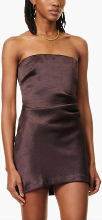 Bec&bridge Symone Strapless Mini Dress In Dark Chocolate