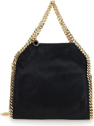 Stella McCartney Tassen, Dames, Zwart, ONE Size, Katoen, Falabella Mini Tote Bag