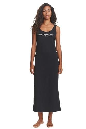 Emporio Armani Long Dressing Gown Chemise de Nuit, Noir, XS Femme