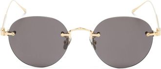 Cartier Panthère de Cartier round-frame sunglasses - unisex - Titanium - 52 - Gold