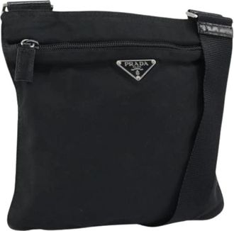 Prada Pre-owned Vintage Nylon Schoudertas - Dames - Vintage Schoudertas - Zwart - ONE Size - Nylon - Vintage