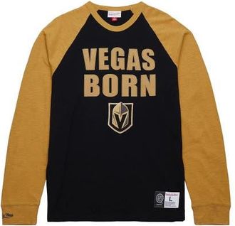 Mitchell & Ness Mens Mitchell & Ness Black/Gold Vegas Golden Knights Legendary Slub Raglan Long Sleeve T-Shirt at Nordstrom, Size X-Large