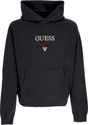 Guess Black Logo Hoodie Lange Mouw - Heren - Hoodies - Zwart - XL - Katoen - Hoodies & sweatvesten