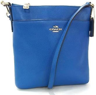 Coach Blue Leather Handbag Shoulder Bag Tote Bag (Pre-Owned)