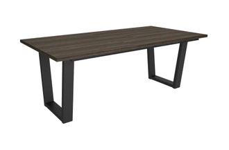Skraut Home Mesa Comedor efecto madera roble oscuro 194x90x74cm