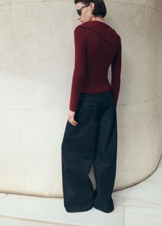 Mango Cardigan maglia revers rosso - Donna - XXS - MANGO