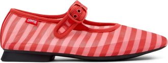 Camper Casi Myra Striped Buckle Ballet Flats