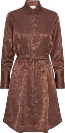 Karmamia Womens Nakita Dress In Chocolate Jacquered
