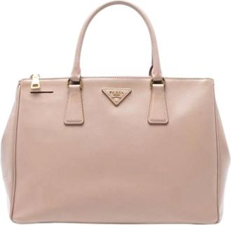 Prada Pre-owned Handbags, female, Brown, Size: ONE SIZE Pre-owned Leather Tote