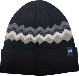 United By Blue The Merino Wool Mountain Scape Knit Beanie in Black at Nordstrom