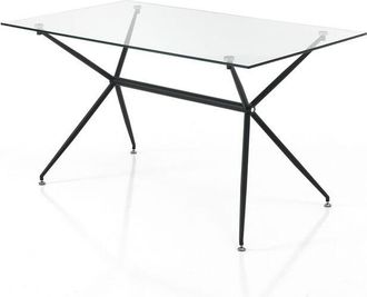 Oresteluchetta Oresteluchetta - Tavolo in vetro temprato trasparente cm. H.76 x P.80 x L.140