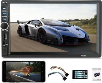 Trade Shop Trade Shop - Bluetooth Radio Coche 7 2 Din Pantalla T&aacute;ctil Est&eacute;reo Mp5 Mp3 Reproductor Multimedia 7018b
